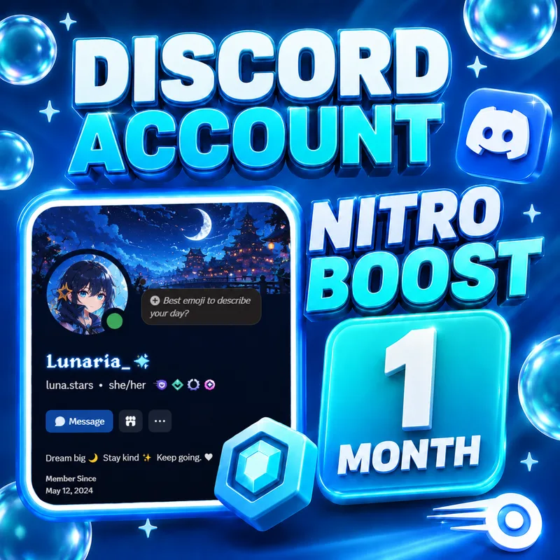 บัญชี Discord ติดไนโตร 1 เดือน
